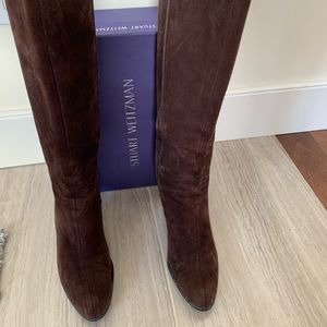 Stuart Weitzman Brown Suede Boots.